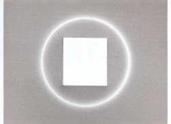 Len Klikunas: White Square with Bands