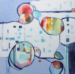 Beth Munro: Bubbles And Stripes in Blue